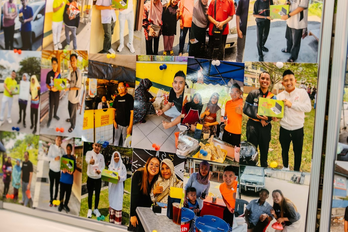 A wall of moments from SCE's E-Dream Come True donation events
