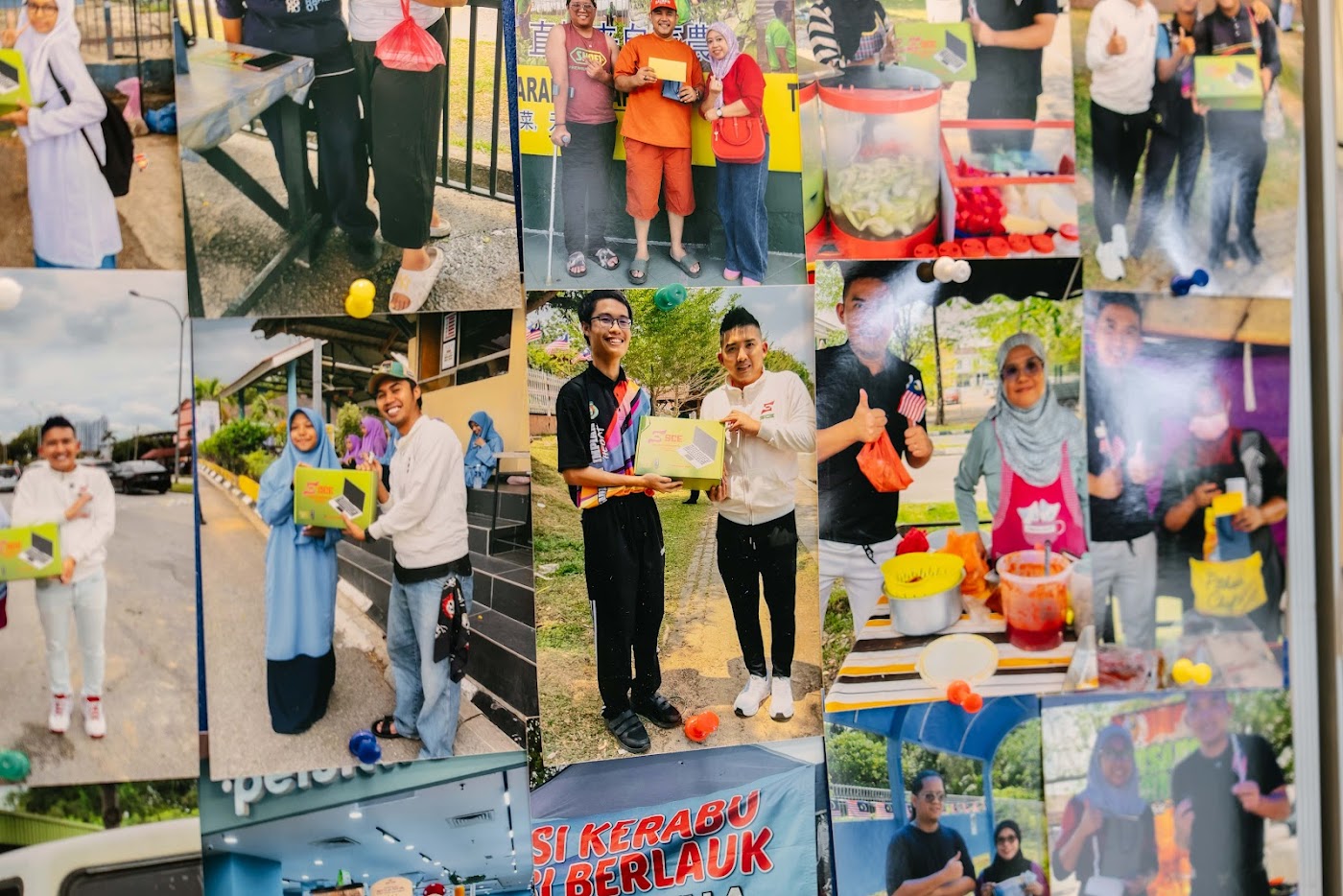 Students and recipients with SCE refurbished-laptop gift packs